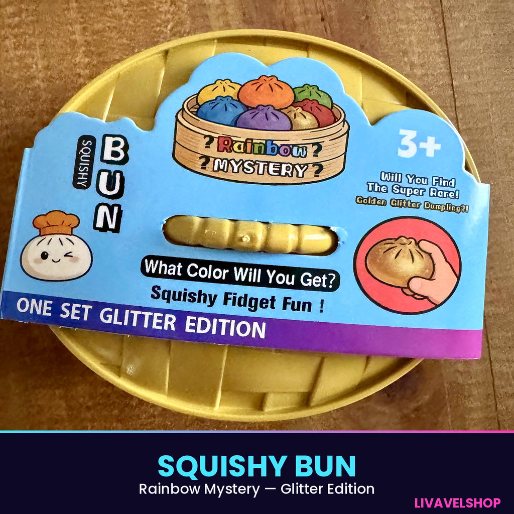 Image 1 : Squishy Dumpling kawaii, boîte fidget anti-stress édition mystère Image 2 : Collection Squishy Bun et Dumpling, jouets fidget kawaii